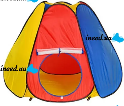Children's play tent Pyramid Bambi M0506 with pegs with carrying bag, Folding teepee MAG-899 144x244x104 cm for children from 3 years old