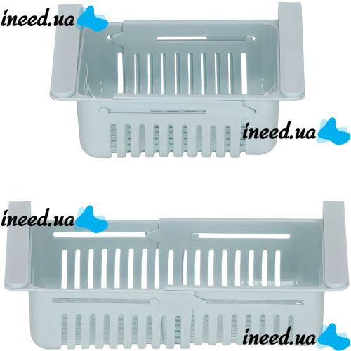 Раздвижной органайзер в холодильник Stretchable Hanging Storage Rack TM18013 подвесной контейнер, выдвижная полка, корзинка для хранения продуктов