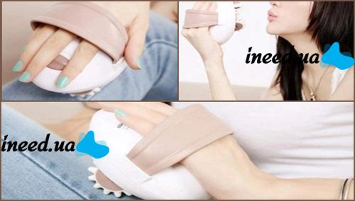 Антицелюлітний масажер для тіла Shuqin Body Slimmer sq-100 Білий, лімфодренажний ручний роликовий вібромасажер проти целюліту для сідниць ніг рук