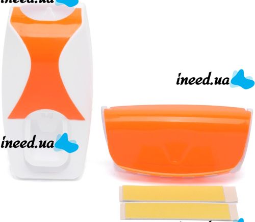 Automatic Toothpaste Dispenser Rong Shuai 300 H0 stand with Holder for 5 toothbrushes, plastic wall dispenser, bathroom kit