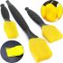 Набір кондитерських силіконових кистей Better Brush з 3 штук з пластиковою ручкою для змазування їжі, випічки, кулінарні пензлики для кухні Жовті