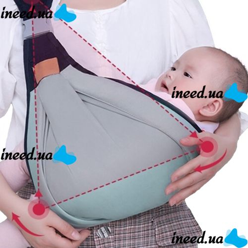 Carrying Backpack for Newborns Baby Sling AND182 Breathable Sling Carrier for Baby, ergo Backpack up to 20 kg, Baby Kangaroo on One Shoulder