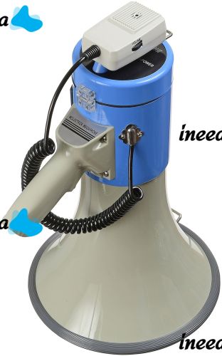Ручной громкоговоритель ER-66U 25W с дальностью 500м аккумуляторный мегафон рупор с выносным микрофоном, записью голоса и встроенной сиреной ER66U