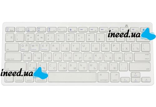 Беспроводная ультратонкая Bluetooth клавиатура Wireless Keyboard X5 Silver для ПК компьютера и планшета с блютуз на батарейках X-5 Серебряная
