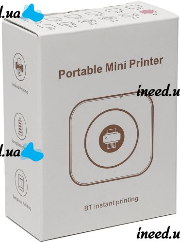 Мини термопринтер Jetix Mini Printer портативный карманный детский принтер для смартфона с Bluetooth для печати без чернил от 3 лет Android IOS