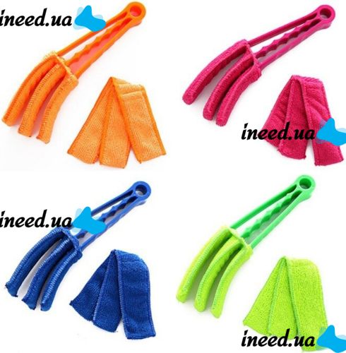 Щетка для оконных жалюзи Window Blind Cleaner Duster Brush тройная щетка для уборки и очистки и радиаторов от пыли с насадками из микрофибры