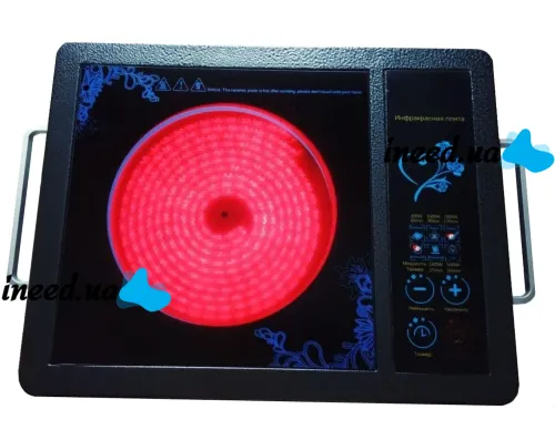 Domotec MS-5842 Ceramic Electric Desktop Infrared Stove for 1 burner 2000W, Ceramic Induction Electric Stove 2000W 8 modes