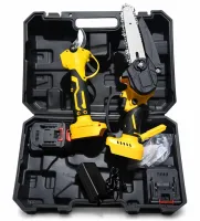 Набор электроинструментов DeWalt 2 в 1 Аккумуляторный секатор DCMPP540P1 и цепная пила DCM160N 24V, Набор инструментов Деволт 2 аккумулятора в кейсе