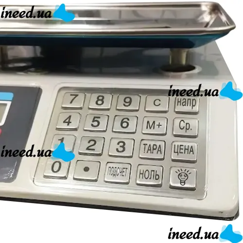 Торговые электронные весы Domotec MS-982S от 5 гр до 50 кг Metal Button с металлическими кнопками MX-414