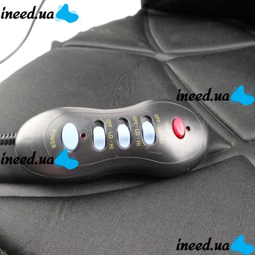 Массажная накидка с подогревом Massage Cushion HL-889B для сидения в автомобиле, Чехол с массажером для кресла LY-408 от сети и прикуривателя