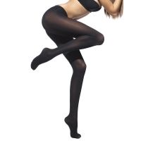 Женские нервущиеся колготки ElaSlim Black 40 Ден, Сверхпрочные колготы ЭлаСлим антизатяжки японская нить с компрессией 40 Den Черные
