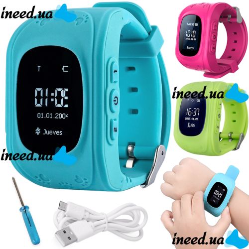 Умные детские смарт часы Smart Baby Watch Excelvan Q50 с функцией GPS трекера, наручные смарт-часы с SIM-картой 320мАч IOS Android