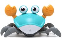 Детская интерактивная игрушка Краб Cartoon Crab HX155C бегающий робот, краб-беглец с детектором помех, звуковыми и световыми эффектами на батарейках