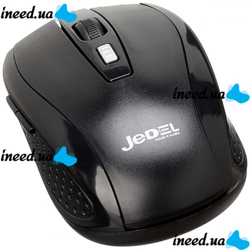 Беспроводная оптическая мышка Jedel W550 Black 1000 DPI игровая для компьютера и ноутбука 2.4GHZ на батарейке, Геймерская USB мышь 98127 Черная