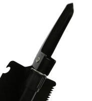 Tourist folding sapper shovel Tramp TR-55, pick, saw, opener with compass 5 in 1 made of steel, Black, tactical, car in a case