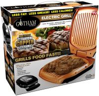 Электрический гриль Gotham Steel Electric Grill контактный прижимной электрогриль для мяса и овощей RAF R522 бутербродница с антипригарным покрытием