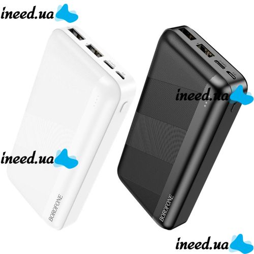 Внешний аккумулятор повербанк Power Bank Borofone BJ27A 20000mAh 15W 2USB TYPE-C с быстрой зарядкой, Портативное зарядное устройство батарея 3 выхода