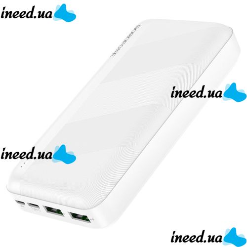 Внешний аккумулятор повербанк Power Bank Borofone BJ27A 20000mAh 15W 2USB TYPE-C с быстрой зарядкой, Портативное зарядное устройство батарея 3 выхода