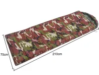 Sleeping bag Tramp TR-2175 up to -20 degrees 210X75 cm Water-repellent Insulated Tourist Winter Sleeping Bag with Hood and Cover Camouflage