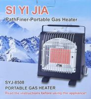 Настольный газовый обогреватель плита SI YI JIA SYJ-8508 на 1 конфорку с пьезоподжигом, керамическим нагревателем и переходником под баллон Ax-016-3