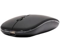 Бездротова комп'ютерна мишка Zornwee AP100 Bluetooth з RGB підсвічуванням на акумуляторі, ігрова акумуляторна миша BauTech з 2.4 GHZ для комп'ютера Чорна