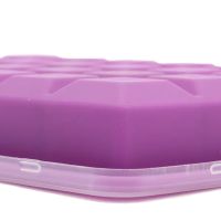 Силиконовая многоразовая форма Silicone Ice Cubes Make для заморозки льда и шоколада с крышкой на 24 ячейки, Лоток поднос для хранения льда 24 кубика
