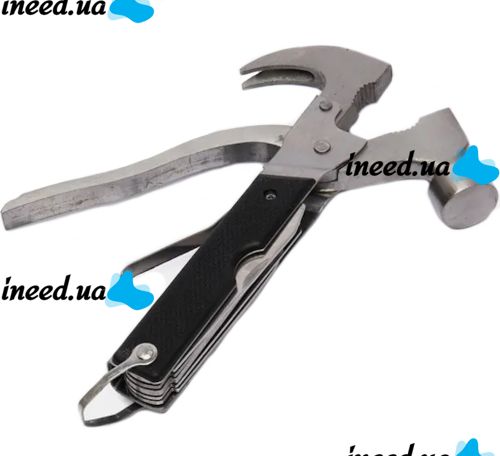 Универсальный складной ключ мультитул молоток - швейцарский нож Bell Howell Tac Tool 18 в 1 плоскогубцы, отвертка пила из нержавеющей стали с чехлом