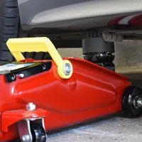 Автомобильный гидравлический подкатной домкрат Forte Jack S295 до 2.5 тонн, Горизонтальный подъемник FJ565 до 2500 кг 125x320мм для машины Красный