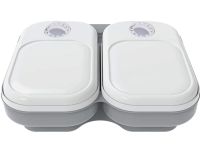 Автоматическая двойная кормушка дозатор 2-Meal Pet Feeder MA-6 для собак и кошек 659-3 с таймером, Комплект кормушек 2шт по 600 мл для животных