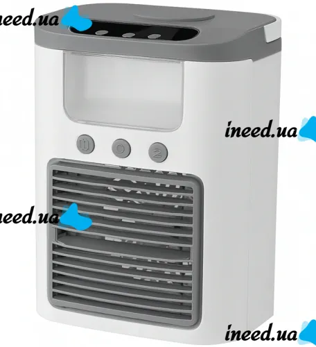 Настольный вентилятор с увлажнителем Ice Cooler K918 600 мл с RGB подсветкой, Мини кондиционер увлажнитель воздуха с отсеком для льда от USB