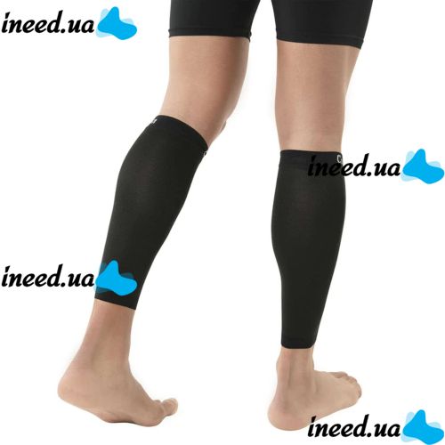 Поддерживающие компрессионные гетры Copper Fit Calf Compression Sleeves, Облегающие гольфы с фиксацией икр, Бандаж для поддержки голени Черные