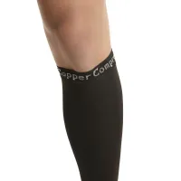 Поддерживающие компрессионные гетры Copper Fit Calf Compression Sleeves, Облегающие гольфы с фиксацией икр, Бандаж для поддержки голени Черные