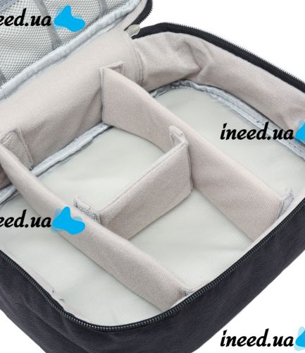 Дорожная сумка органайзер Travel Digital Bag для хранения кабелей, зарядок повербанка, Многофункциональный бокс для цифровых аксессуаров Черный