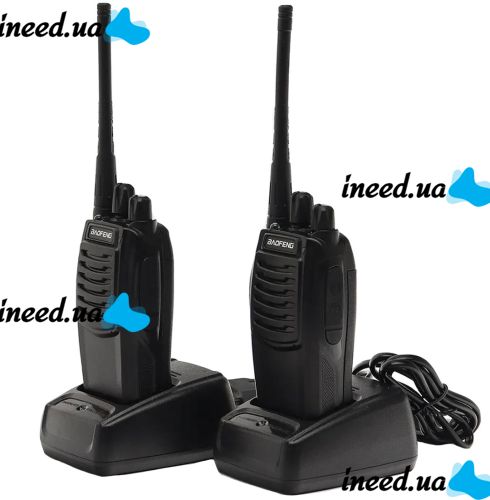 Комплект из двух раций Baofeng BF-888S на 16 каналов до 5 км, Радиостанция на 2 двухдиапазонные рации на 1500 мАч со встроенным FM рация