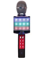 Беспроводной караоке микрофон WSTER WS-1828 Bluetooth USB AUX FM со встроенной колонкой и 4 тембрами голоса на аккумуляторе с динамиком WS1828 Черный