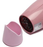 Folding travel hair Dryer PRO BaByliss Coco 1000w for styling and drying hair with a collapsible handle, a concentrator nozzle and a thermostat Pink