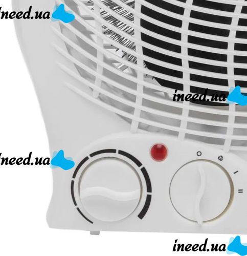 Электрический тепловентилятор Domotec MS-5902 2000W дуйка 3 режима с ручкой, напольный обогреватель Домотек MS5902 2000 Вт на 22 кв.м. Белый