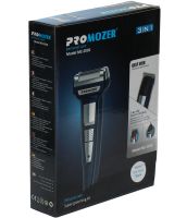 ProMozer MZ-2030 3in1 cordless hair trimmer with attachments for cutting beard nose and ear hair, Cordless trimmer shaver Moser MZ2030 Blue