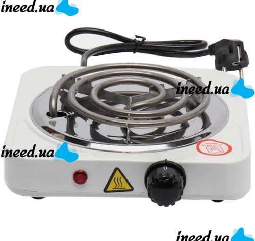 Электрическая настольная спиральная плита на одну конфорку Hot Plate JX-1010B 1000W, Одноконфорочная электроплита 1000Вт с термостатом на 5 положений