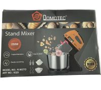 Стационарный погружной миксер с чашей на 2л Domotec R.6637O с насадками для взбивания теста 250W, Кухонный ручной электромиксер Домотек Тестомес