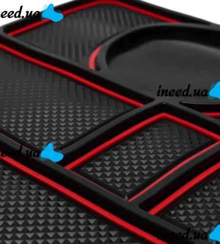 Anti-slip Car Mat Organizer Scratch mat HA-20 4in1 for Car Dashboard, Holder Stand for Phone and Cards Red