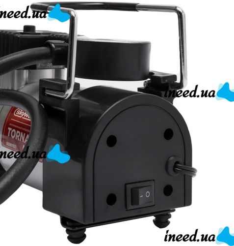 Автокомпрессор от прикуривателя Аir pump HS-208 965кПа для накачки шин 140PSI 10Amp Автомобильный компрессор насос для подкачки колес машины Черный