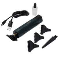 Беспроводная аккумуляторная машинка VGR V-077 для стрижки волос, Аккумуляторный триммер бритва для окантовки бороды и усов с LCD дисплеем и насадками