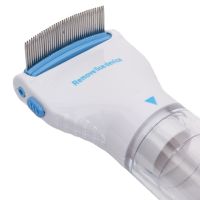 Electric comb for removing lice and nits Licetec V-Comb WN-38 with vacuum, Flea comb with stainless steel nozzle for animals White