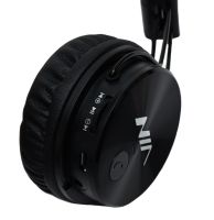 Беспроводные накладные Bluetooth наушники NIA X3 с МР3 плеером и FM Black, Полноразмерные блютуз стерео наушники с микрофоном и радио Черные