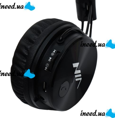 Беспроводные накладные Bluetooth наушники NIA X3 с МР3 плеером и FM Black, Полноразмерные блютуз стерео наушники с микрофоном и радио Черные