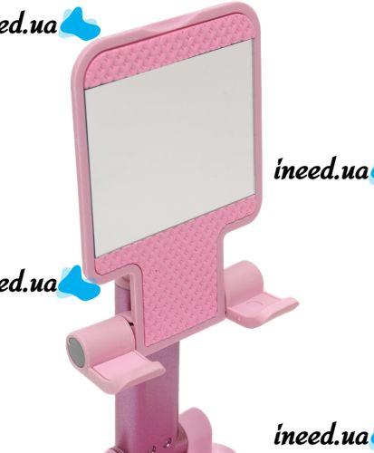 Настольная подставка держатель с зеркалом Folding desktop phone stand PD-C06 для телефона планшета, Складной трансформер для смартфона AND196 Розовый