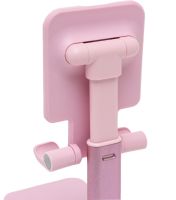 Настольная подставка держатель с зеркалом Folding desktop phone stand PD-C06 для телефона планшета, Складной трансформер для смартфона AND196 Розовый