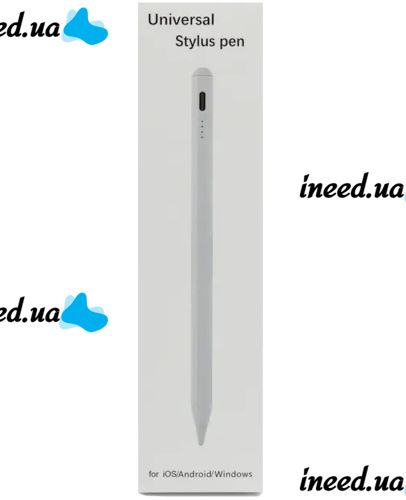 Универсальный стилус Stylus Pen JT19 для письма и рисования Android iPad IOS, Активный стилус-ручка для телефона и планшета с 2 наконечниками Белый