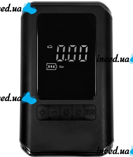 Автомобільний компресор Air Pump CZK-5626 4000mAh акумуляторний повітряний автокомпресор з ліхтариком і LED дисплеєм, насос для накачування шин 150 PSI